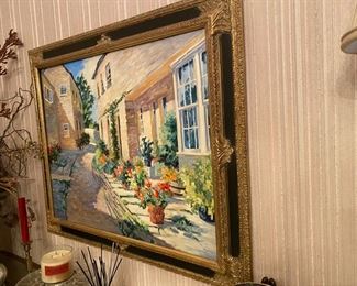 Another great oil painting in black and gold frame