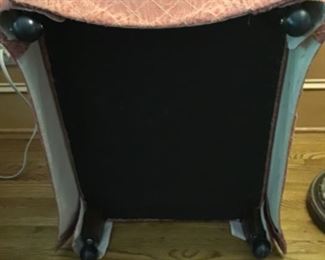 Ottoman is on casters.
