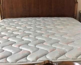 King size mattress and box springs. Mahogany headboard and footboard.
