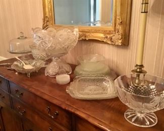 American Brilliant cut glass punch bowl