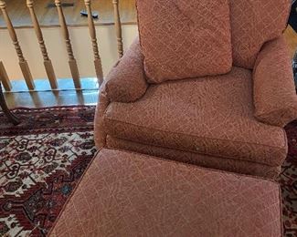 High quality club chair and ottoman