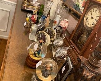 Vases, clocks, and figurines