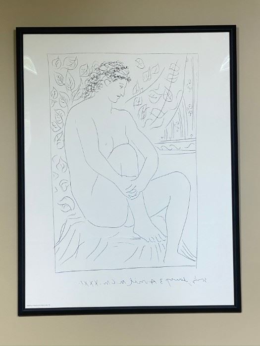 Pablo Picasso Original Etching "Femme neu assise devant un Rideau, 1931. (Nude Woman in front of a curtain) -- $8,000