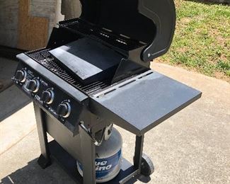 Barbecue Grill with side shelves
