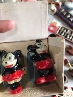 Vintage Mickey and Minnie napkin rings