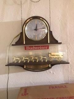 Vintage Budweiser clock with box 