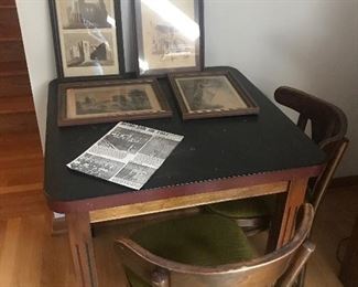 Antique pub table from Stirnemann tavern corner of Broadway and Koeln