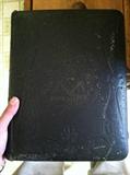 19th century Family Bible to make your own! (amazing color images in bible and unique mason-like design on front)