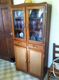 china cabinet with glassware