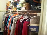Closet full of women's clothes (this is only 1/2 the closet!) and there are other closets with more women's clothes, men's clothes, and linens!