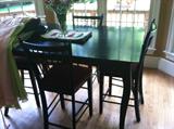 Bermex tall dining/dinette/pub contemporary table with 4 standard chairs, 3 matching swivel chairs also available