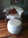 Fine house oversize chair & ottoman