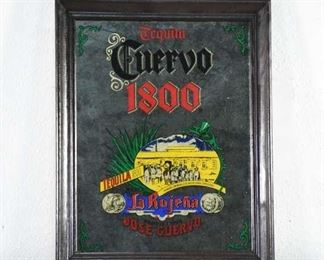 Vintage Tequila Cuervo 1800 Bar Mirror