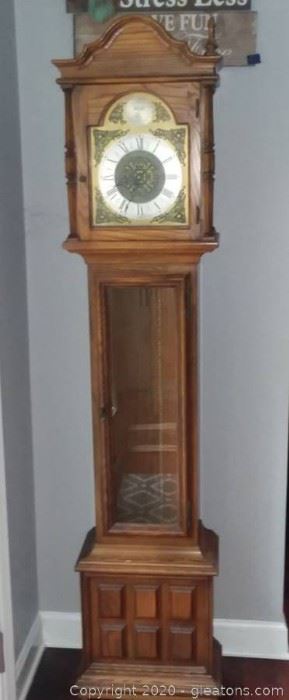 Pecan Finish Grand Mother Clock