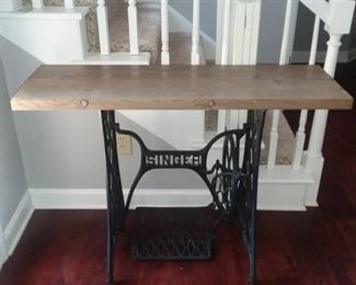 Table Made with Vintage Sewing Maching Base
