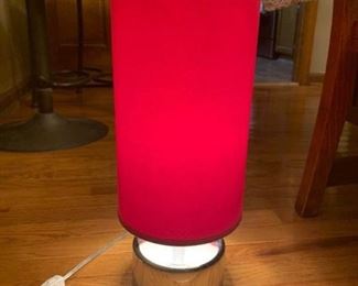 Red Silver Desk Lamp