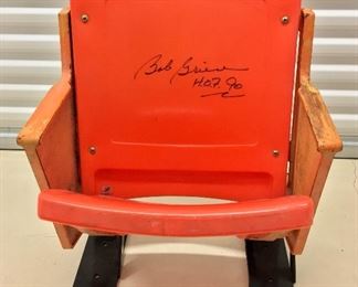Miami Dolphins Stadium Seat signed by Bob Griese