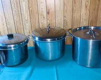 Large Stainless Pots 