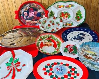 Plastic Christmas Platters