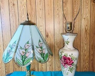 Vintage Floral Lamps