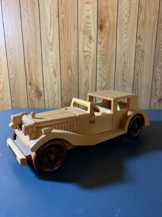 Wooden Bugatti Model Toy Car 