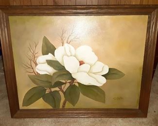 Acrylic Magnolia Painting 