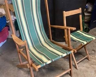 021rVintage Folding Beach Chairs