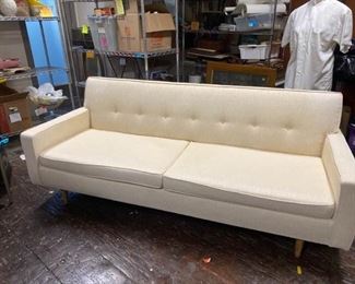 032R MidCentury Cream Sofa