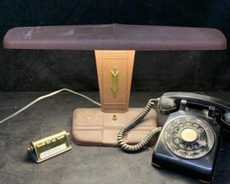 169rMof Brothers Desk Lamp  Vintage Rotary Phone