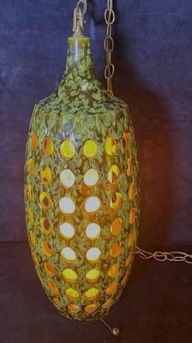 Mid Century Ceramic Swag Lamp