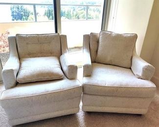 Cream color upholstered chairs