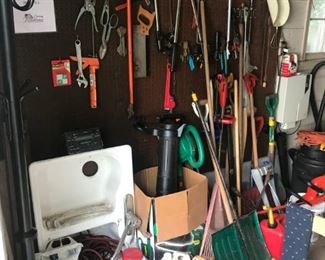 Lots of tools and stuff in the garage.   
