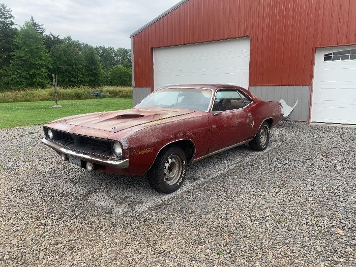 1970 Cuda Numbers Matching 383 Motor and Body Panels Muscle Car - for Restoration - This car is for Sale Now and may be purchased prior to the sale - 4405067738 