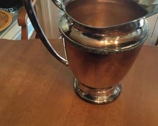 Silver plate water pitcher