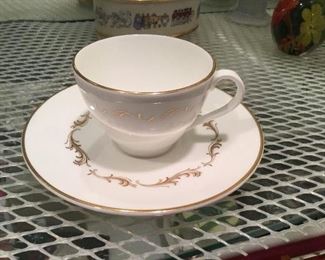 Set of Royal Doulton demitasse cups and saucers