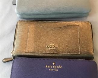 Clutch purses: 2 Coach  and 1 Kate Spade