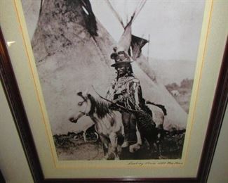 “Looking Glass” Native American Photograph Framed Reproduction $115