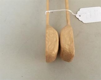 hand carved playing spoons