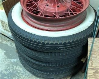 1930 Ford tires and wheels in excellent condition