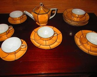 Czech Lusterware Tea Service Set $60