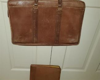 Vintage, Coach,  leather brief case,  w/  portfolio 