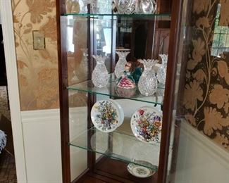 front entry, curio cabinet