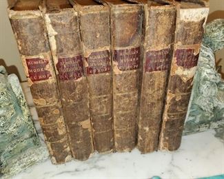 Set or 6 leather bound books, 1822, History of Modern Europe 