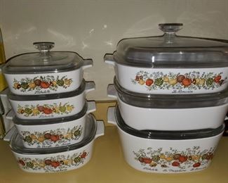 Pyrex, Spice of Life.  Casserole dishes