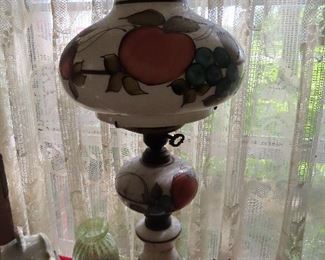 Antique Hand-Painted Lamp