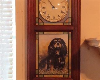 Danbury Mint Cabalier King Charles Dog Clock