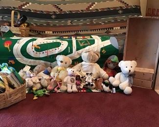 Antique Doll Carrier and Kids Toys