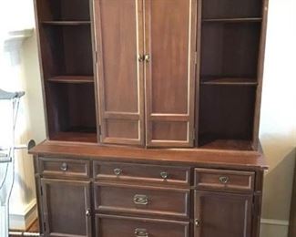 Dark Wooden China Hutch