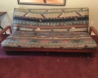 Wooden Aztec Pattern Sofa