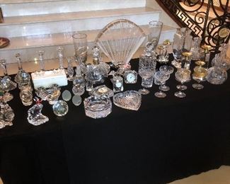 Crystal, Tiffany, baccarat, Waterford and others 
